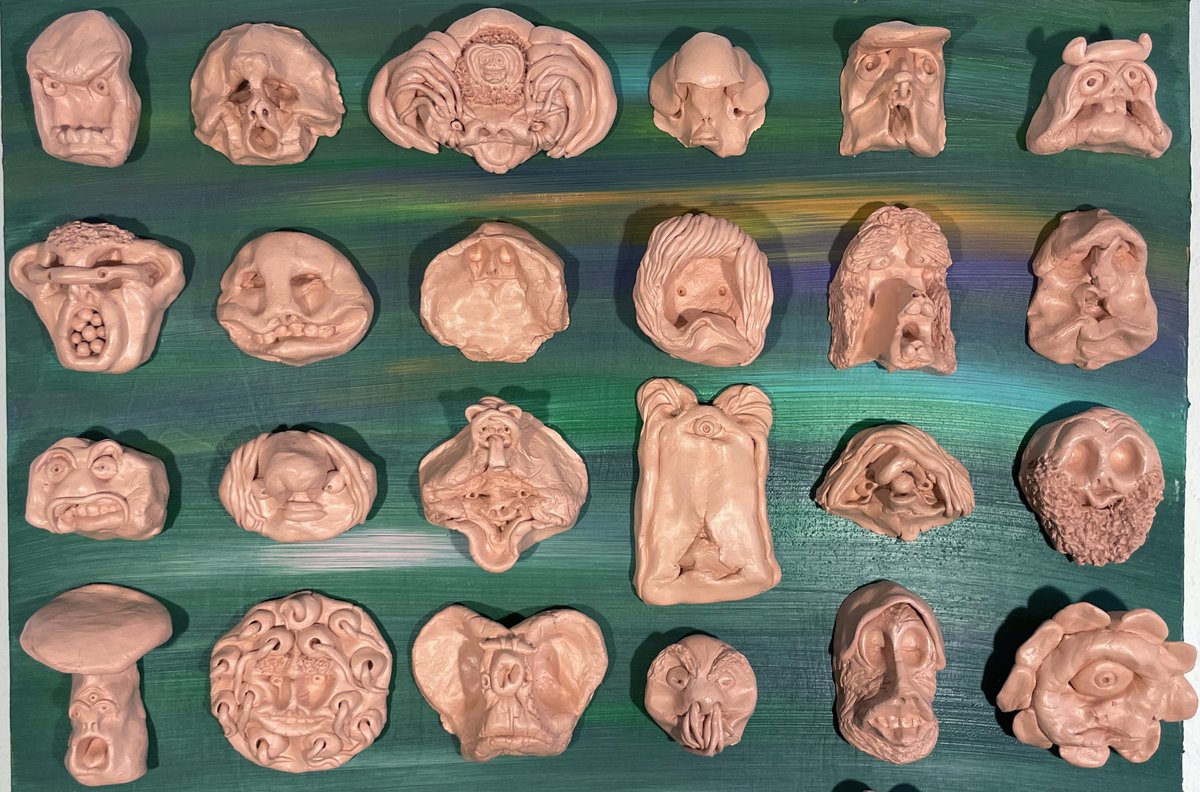 bMossmanProd's tweet image. "48 Mates"  60 x 80cm / 23.5" x 31.5".  Dried clay &amp;amp; acrylic on wood.  bmossman.com #bradmossman #bmossman #clay #sculpture #claycharacters #characterdesign