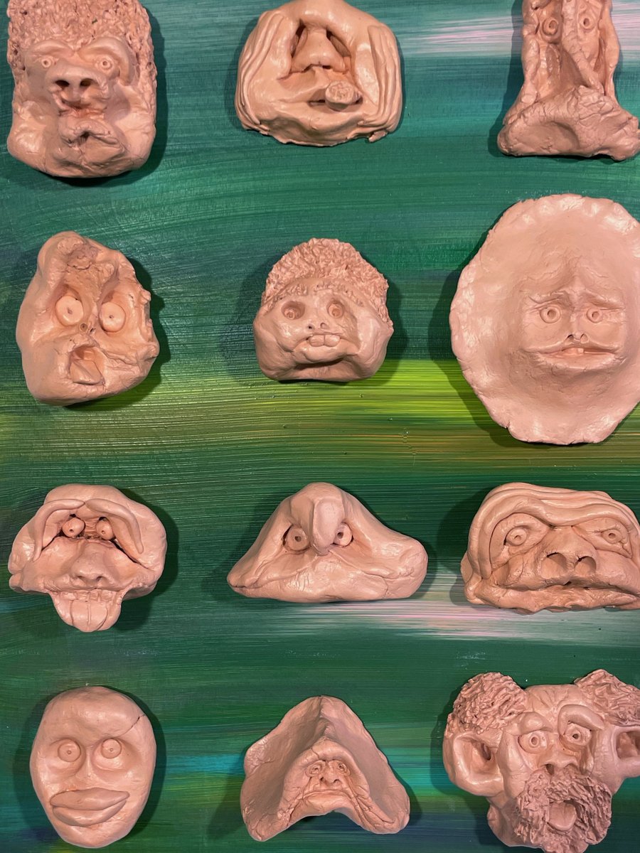 bMossmanProd's tweet image. "48 Mates"  60 x 80cm / 23.5" x 31.5".  Dried clay &amp;amp; acrylic on wood.  bmossman.com #bradmossman #bmossman #clay #sculpture #claycharacters #characterdesign