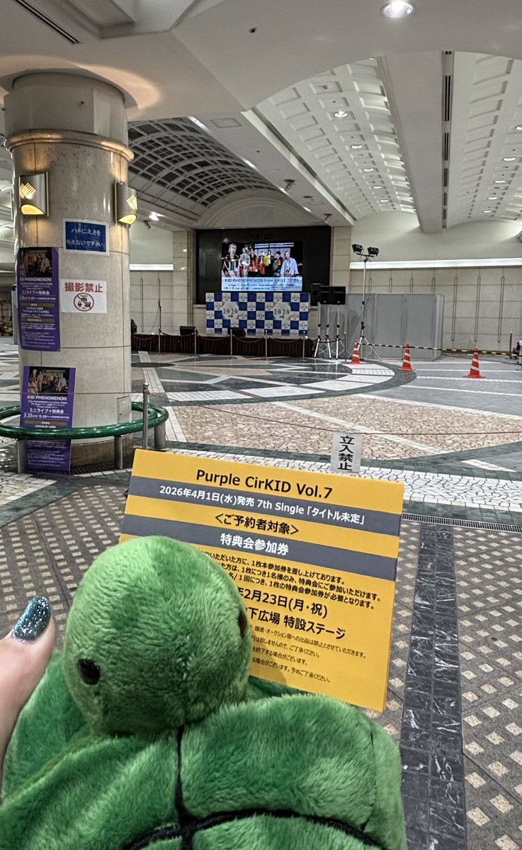 ｶﾒはキドフェノに会いに来たよ〜 ﾏﾁｬの代わりに洸太にご挨拶するね✨