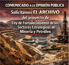 IlaloVerde's tweet photo. Pronunciamiento de Ilaló Verde sobre el proyecto de ley urgente que se propone para el supuesto fortalecimiento de los sectores estratégicos de #minería y petróleo. Atención Asambleísta Andrés Castillo @SoyCastillo593 https://t.co/LCTBYIlnmi