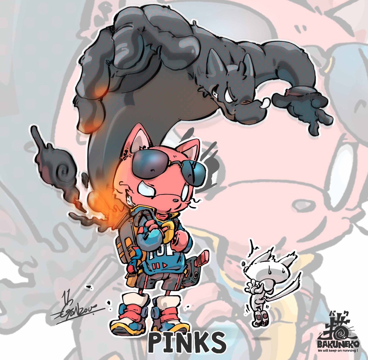 2026ピンクのネコ ピンクス！ 暴れてばかりいると怖いの出すよ！w