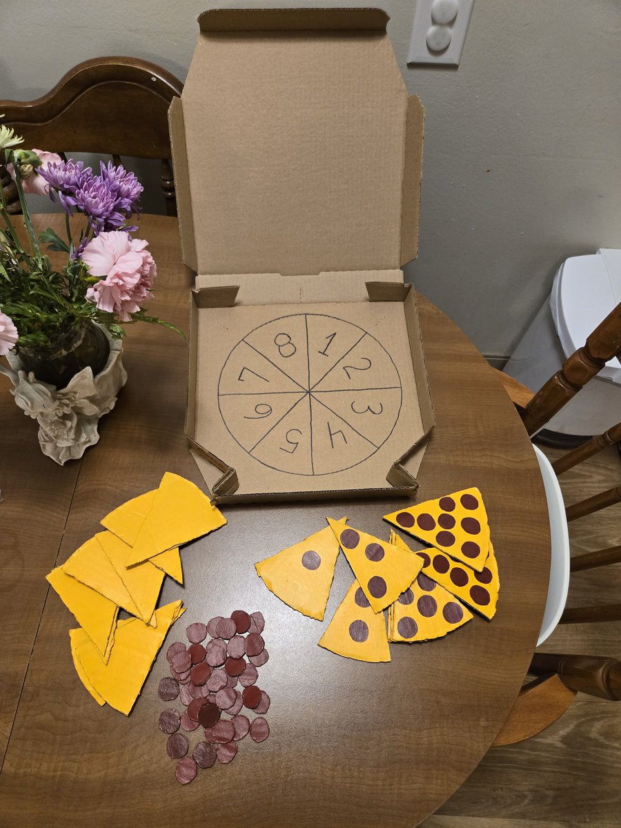 Newest project for the Kinders at my placement. They made their Dramatic Play area into a Pizza Restaurant so I wanted to stay on theme.
~~~
Introducing ✨️Classroom Crusts✨️ a math matching and counting game
My daughter helped come up with the name 😜