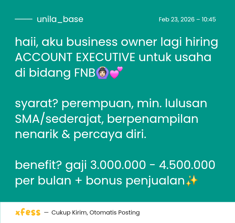 UNILABASE | JUALAN JUMAT‼️ tweet media