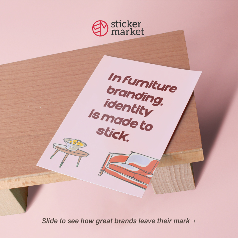 UKStickerMarket's tweet image. From bespoke furniture to full collections, your branding should always stay with the piece.

👉 Swipe next to discover custom sticker ideas.

Design your custom stickers at StickerMarket: stickermarket.co.uk

#StickerMarket #furnitures #stickers