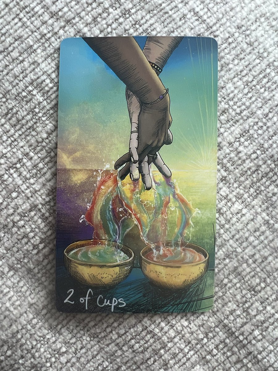 mikaellawitch13's tweet image. One last message for our 2/22 day ! ✨2 of Cups✨True connection and partnership. You can see and be seen in your wholesome being and to be appreciated for it 🙌🏼. The unity of the like-hearted souls. Claim it. Blessed be. ⚡️☺️🔑
#sundayvibes #angel #message