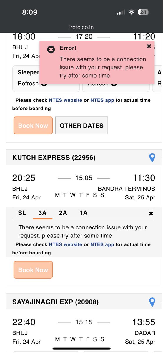 mihirjg's tweet photo. This raises serious concerns about system reliability and fairness. Request immediate clarification and action.

@IRCTCofficial @RailMinIndia @AshwiniVaishnaw @RailwaySeva @RailMadad @PMOIndia https://t.co/tA9r28yDru