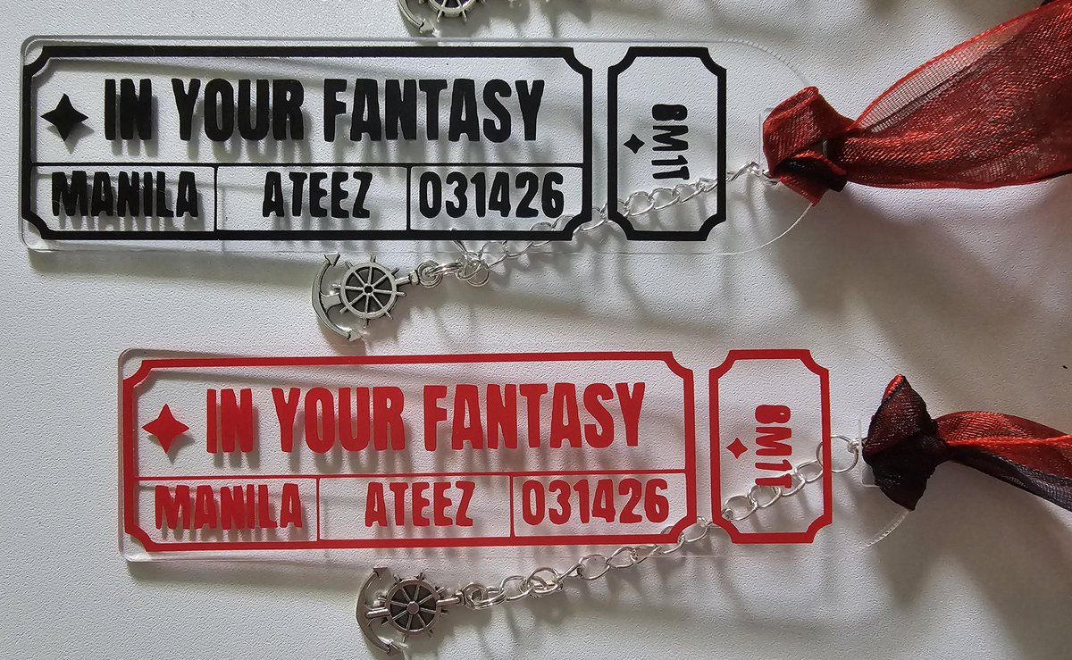 ATEEZ In Your Fantasy in Manila Freebies~

In Your Fantasy Acrylic Bookmarks

🏴‍☠️ Pls RT and Like
🏴‍☠️Limited qty (1:1)
🏴‍☠️Can choose color if still avail
🏴‍☠️ Will post details day of concert

See you on March 14 Atinys!