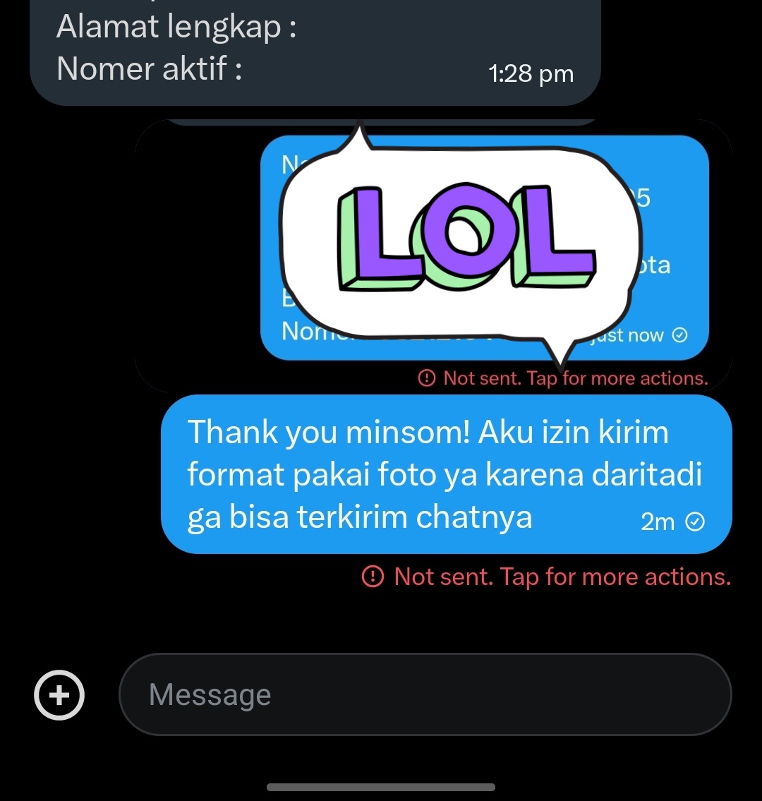 rulesneeded's tweet photo. Hi minsom @somebymi_id, aku sudah coba untuk balas dm minsom untuk kasih data diri tapi berhari-hari dm nya ga bisa kekirim sama sekali. Ada cara lain yang bisa aku lakukan untuk kirim data diri selain lewat dm ga ya minsom? Sorry and thank you in advance♡ https://t.co/1Zg92KPrRG