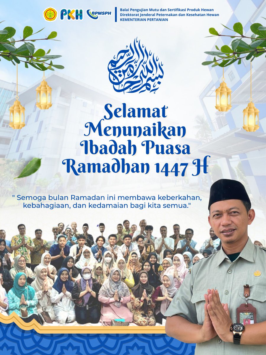 Keluarga Besar BPMSPH mengucapkan
Selamat Menunaikan Ibadah Ramadhan 1447 H

Semoga bulan suci ini membawa keberkahan, kedamaian, dan kesehatan bagi seluruh masyarakat Indonesia 🇮🇩

#Ramadhan1447H #PanganAman #KonsumenCerdas #BPMSPH #IndonesiaSehat
