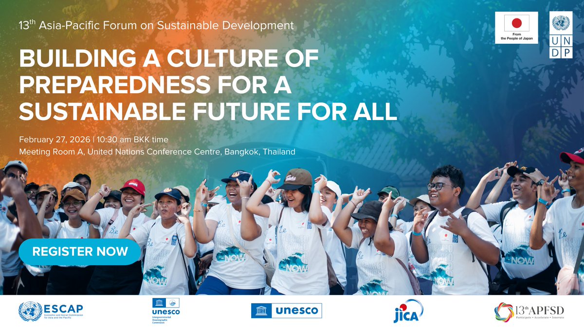 At the #APFSD, the @UNDP–@JapanGov Regional Tsunami Project
