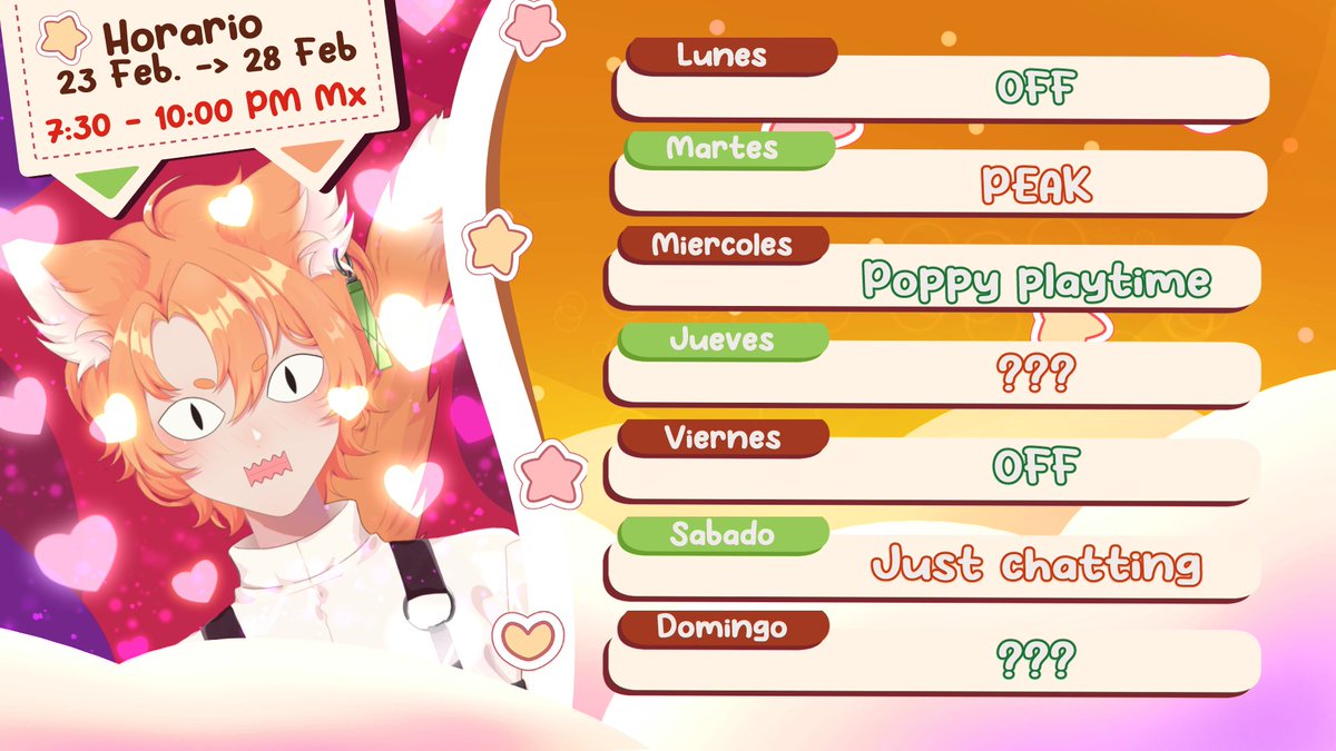 ฅ^>⩊<^ ฅ ¡Mishos queridos!🐱✨Nuestro calendario semanal se ha estrenado para nuestro viaje entre galaxias🌌🚀. ¡Acompáñanos en esta odisea, mi corazón curioso espera sus guías! twitch.tv/nekoshikohan #nekoHan #vtuber #vtuberUprising