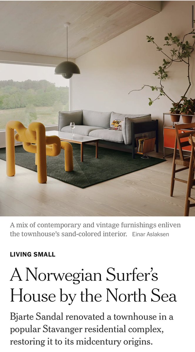 WilliamTozer's tweet photo. ‘The townhouse he updated . . . with attention to its midcentury roots is part of a residential complex that emerged in Norway's postwar housing boom.’

https://t.co/FYDuVNYozv https://t.co/oOqLMxKWYN