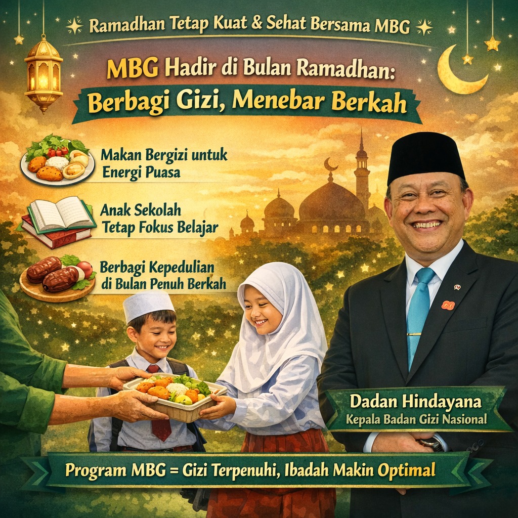Program MBG tetap beroperasi selama Ramadhan, menunjukkan komitmen pemerintah dalam memastikan gizi masyarakat terlindungi. Kesehatan dan kesejahteraan peserta didik adalah prioritas kita bersama!
