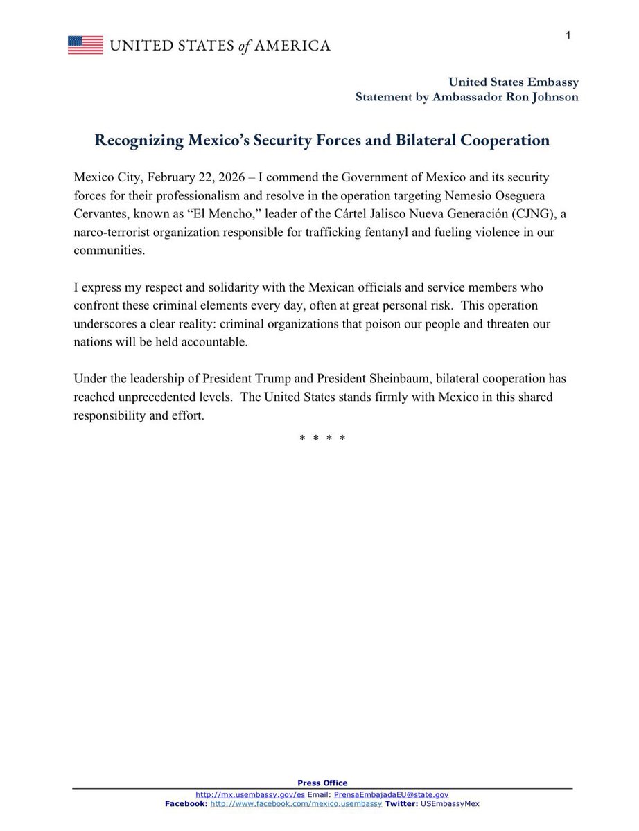 Recognizing Mexico’s Security Forces and Bilateral Cooperation 🇺🇸🇲🇽