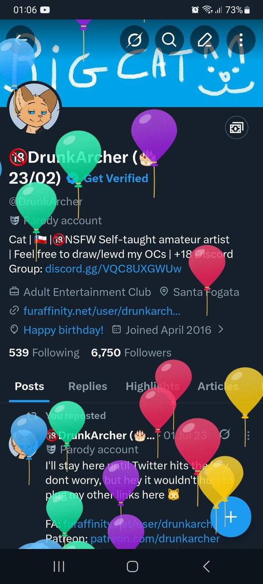 🔞DrunkArcher, your friendly giant cat neighbor tweet media