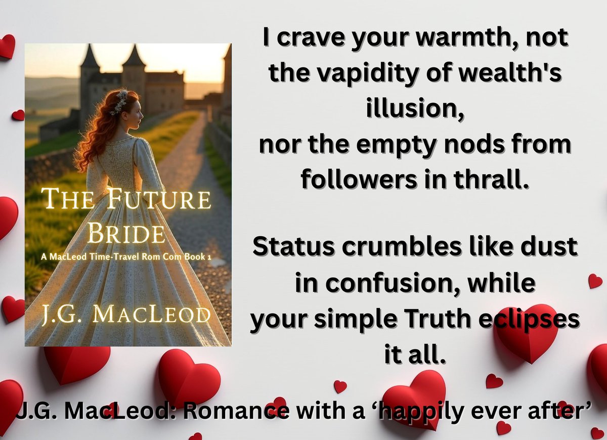 jgmacleodauthor's tweet image. The Future Bride is an Amazon bestseller in History of Scotland. Thanks to everyone who has read my lighthearted rom com.🥰🥂

Travel to 15th-century Scotland for $3.99!🫢🇨🇦🏴󠁧󠁢󠁳󠁣󠁴󠁿🫦
amazon.com/dp/B0917NV3QT?…

#ReadersOfTwitter #Reading #WomensFiction #Lovers #RomanceReaders #Monday