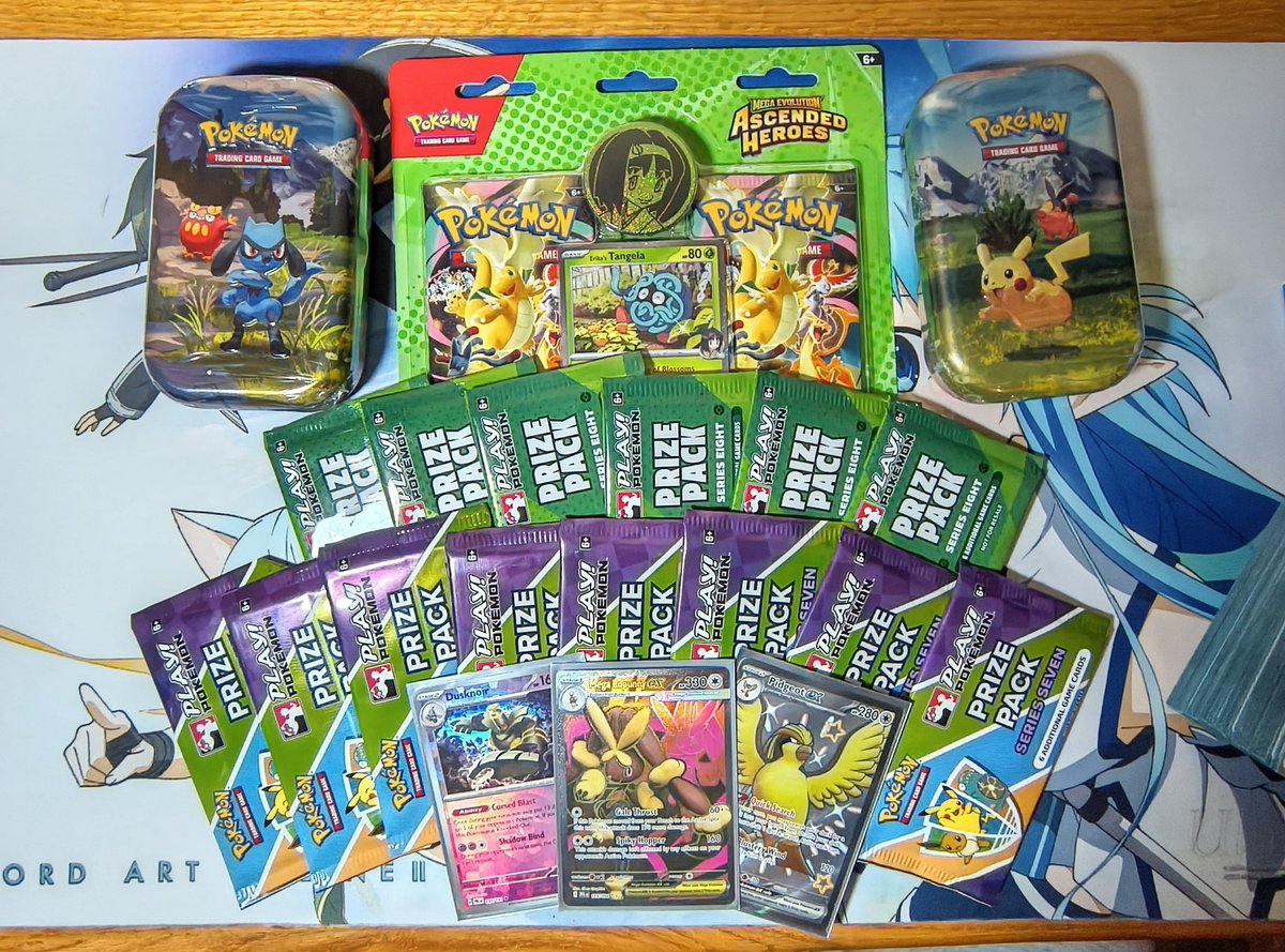 2nd place at today's league cup 😋 + one tin i was generously gifted ! i love my bunny 🤎🐇 #pokemontcg