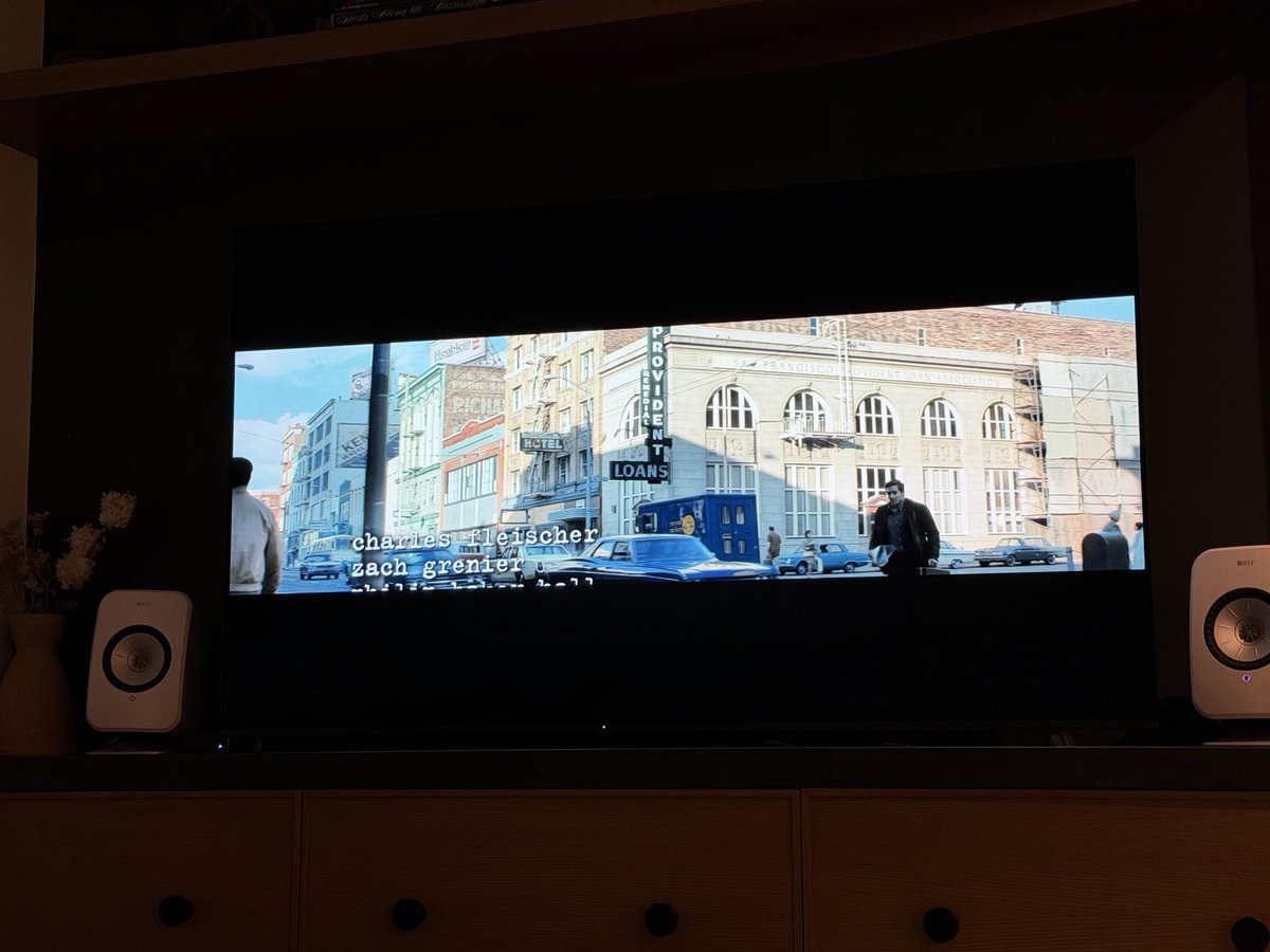 PatrickAnding17's tweet photo. @paramountplus  @warnerbros your streaming version of David Fincher’s Zodiac is encoded and playing back at the wrong aspect ratio on Paramount+

Easiest way to see it is the title cards are cut off on the bottom frame. But it ruins a lot of the movie. https://t.co/E5uAKWeC5G