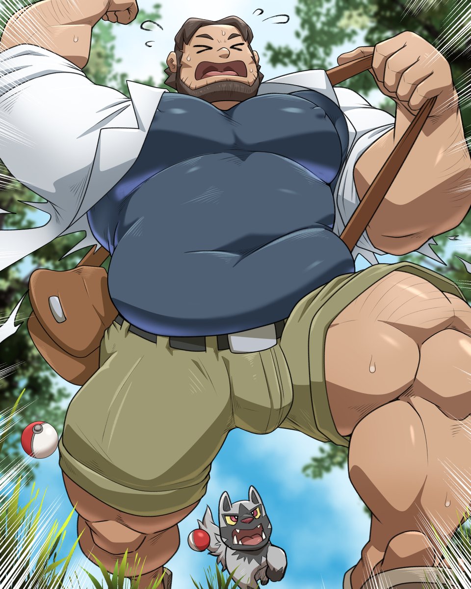 Chokeylover's tweet photo. "Wh-Where are you going?! 
Don't leave Professor Birch like this!"

(Commission work) https://t.co/CUHtCpYIvU