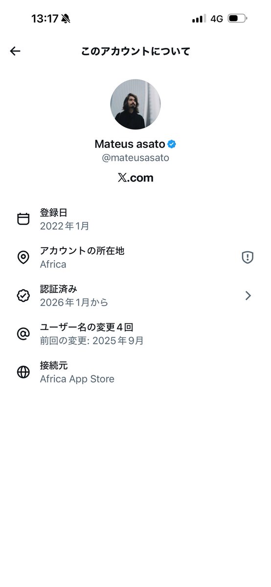 いまだにこのアカウントが公式なのか確証がない。 アフリカやし､､､