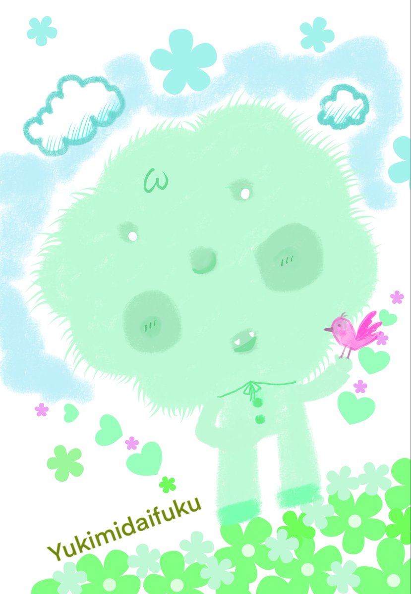 maron9joe's tweet image. 「暖かな陽気に誘われて」🦜

今日は春のようにぽかぽか暖かいですね🌸
ふわふわな子も、小鳥さんと一緒に☀️日向ぼっこ中です🌿🌸

#春  #originalartwork #OCイラスト #illustrationart #Procreate #プロクリエイト