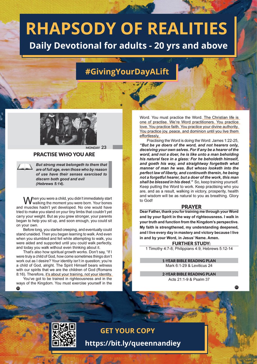 QueenNandiey's tweet photo. Happy Monday!
Start your week with Rhapsody of Realities!!
#Buildwiththeword https://t.co/gShtz9ksaS