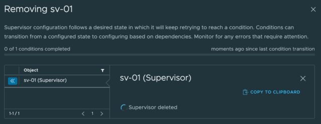 vmwarensxcloud's tweet photo. Quick Tip - Debugging "stuck" vSphere Supervisor being removed https://t.co/2PwyUOBLrj https://t.co/BSUzBBTz0k