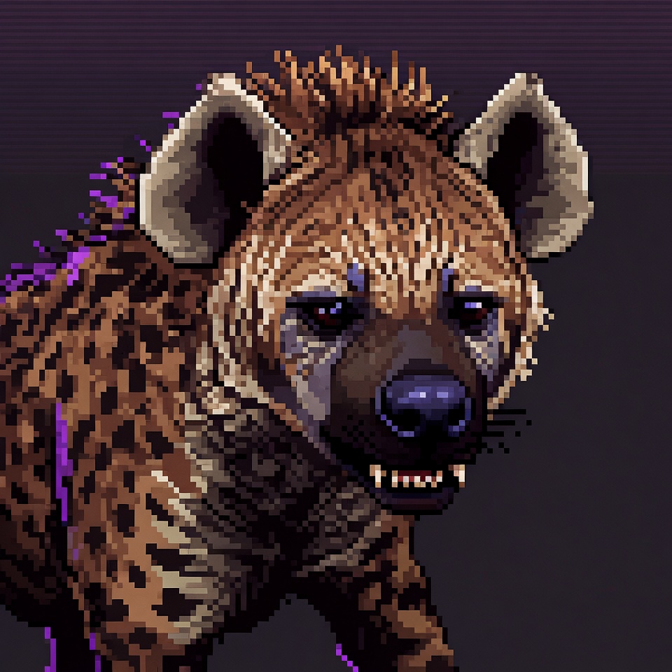 ed_hiena's tweet photo. a 3d pixelated hyena #GrokImagine https://t.co/OelaryP3lj