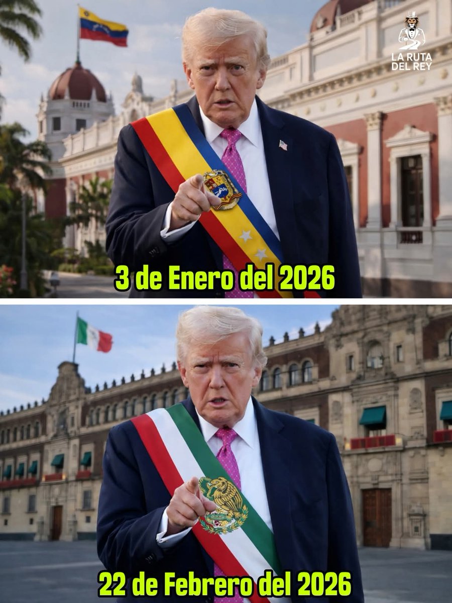 Grande, Donald Trump. Despachando el Palacio de Miraflores y el Palacio Nacional al mismo tiempo 👌🏻

Este caballero amerita el Nobel de la Paz.