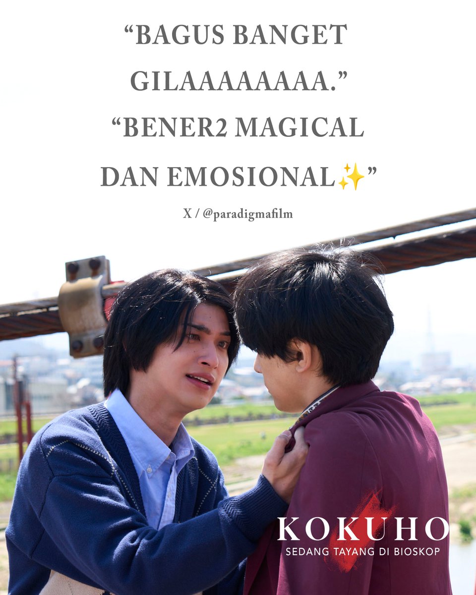 Selamat Hari Senin, Selamat bekerja ORYO.... 
Buktikan sendiri #KOKUHO seemosional apa... #KOKUHO sedang tayang di bioskop! 

Film Jepang (Live-action) terlaris sepanjang masa. Nominasi Academy Awards untuk Best Make-up &amp; Hair Styling