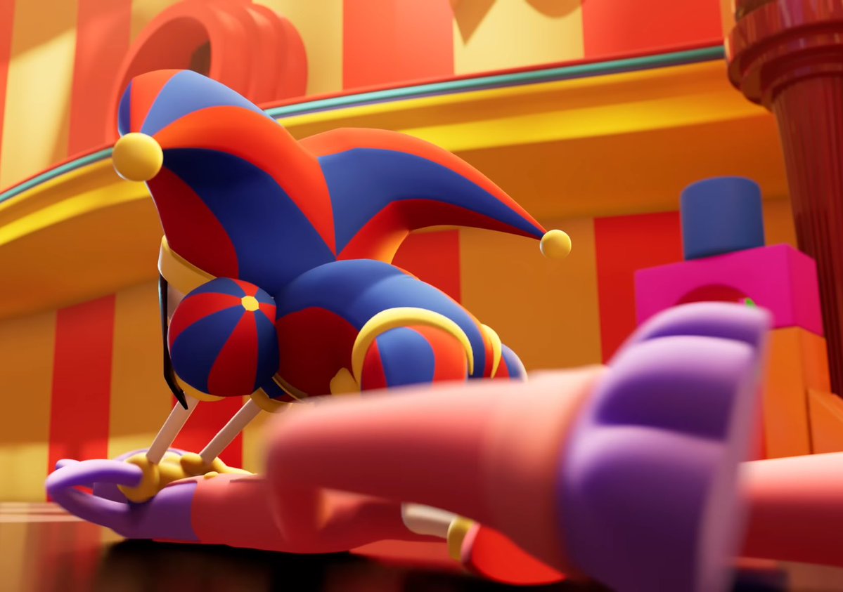 what if it was jax’s plan all along to get pomni to dominate him and in reality he enjoyed this.. really gets u thinking 🤔🤔