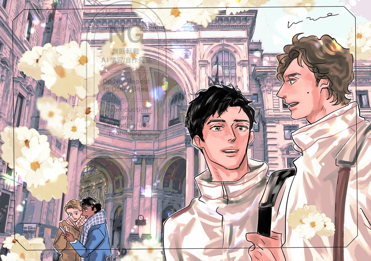 TLに五輪に参加するhollanovのお話されてる方いて、、
そうだよね、結婚して市民権得たら参加できる二人の世界線もあるのかなと、、

間に合わせの落書きhollanov