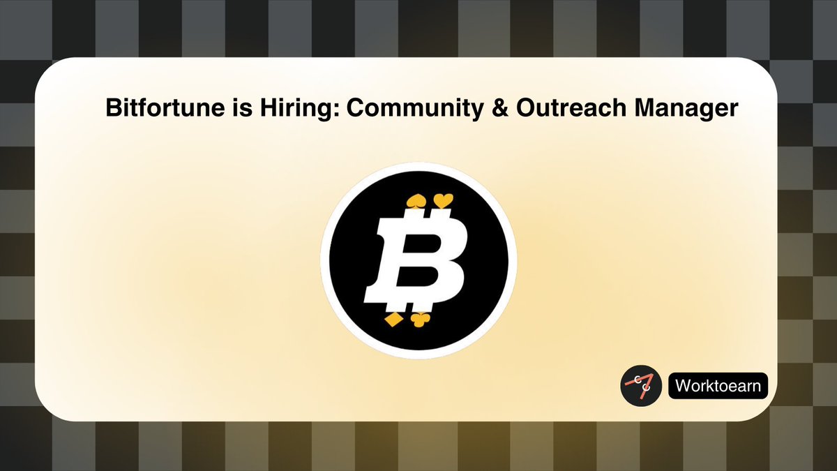 Bitfortune Streamer Bitfortune is Hiring Community & Outreach Manager Requirements: - 3 ...