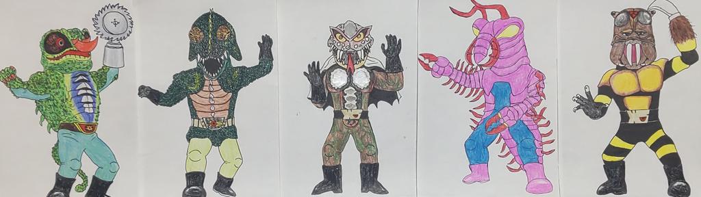 妄想～血を吸う針⑤】 ZXの前にも歴代の怪人軍団が現れ襲い掛かった