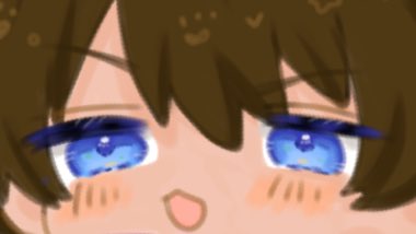 拘った？割にほぼみえないけどおめめめちゃ可愛く塗れたんだよね🐾🐾