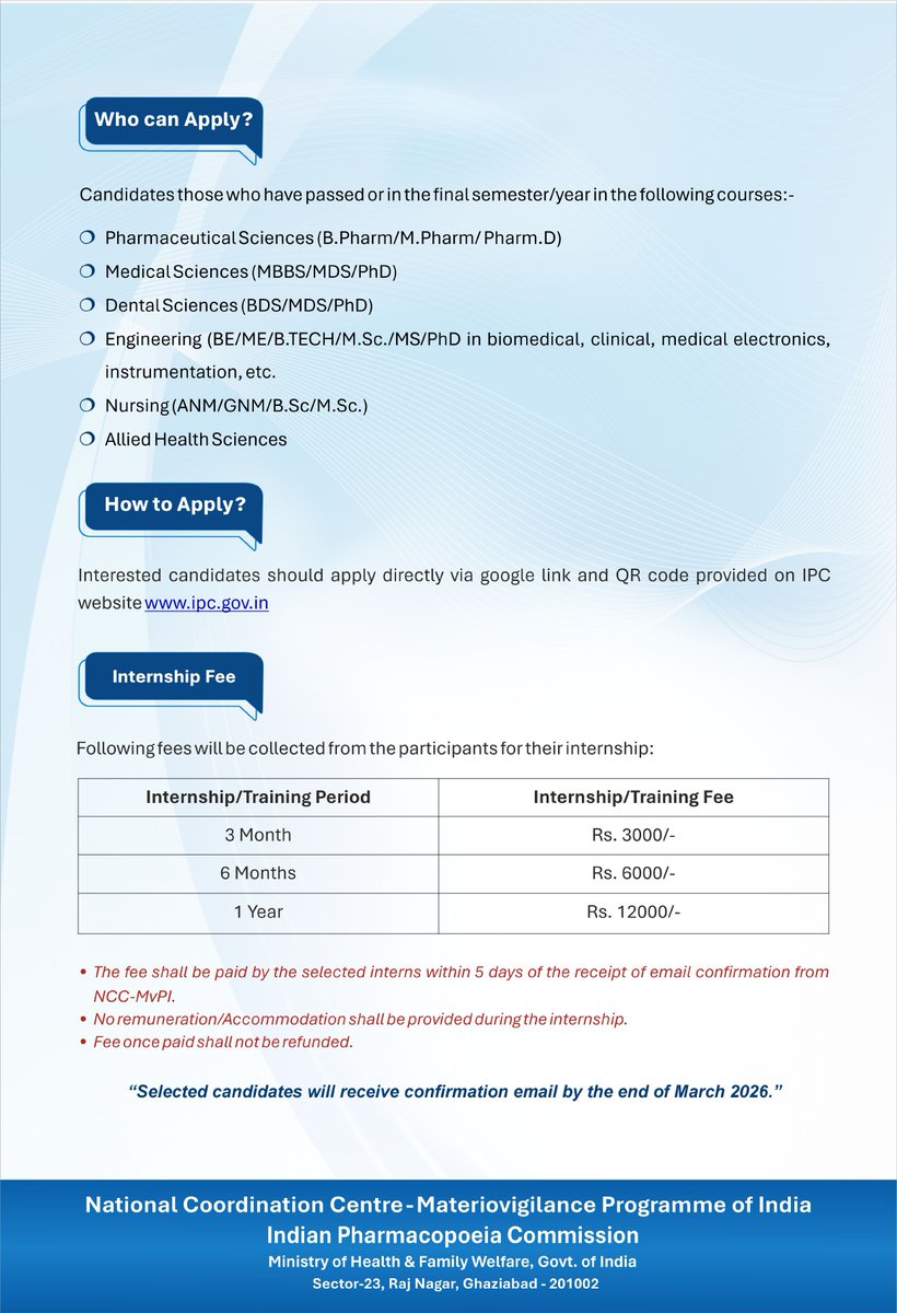 Indian Pharmacopoeia Commission (IPC) tweet media
