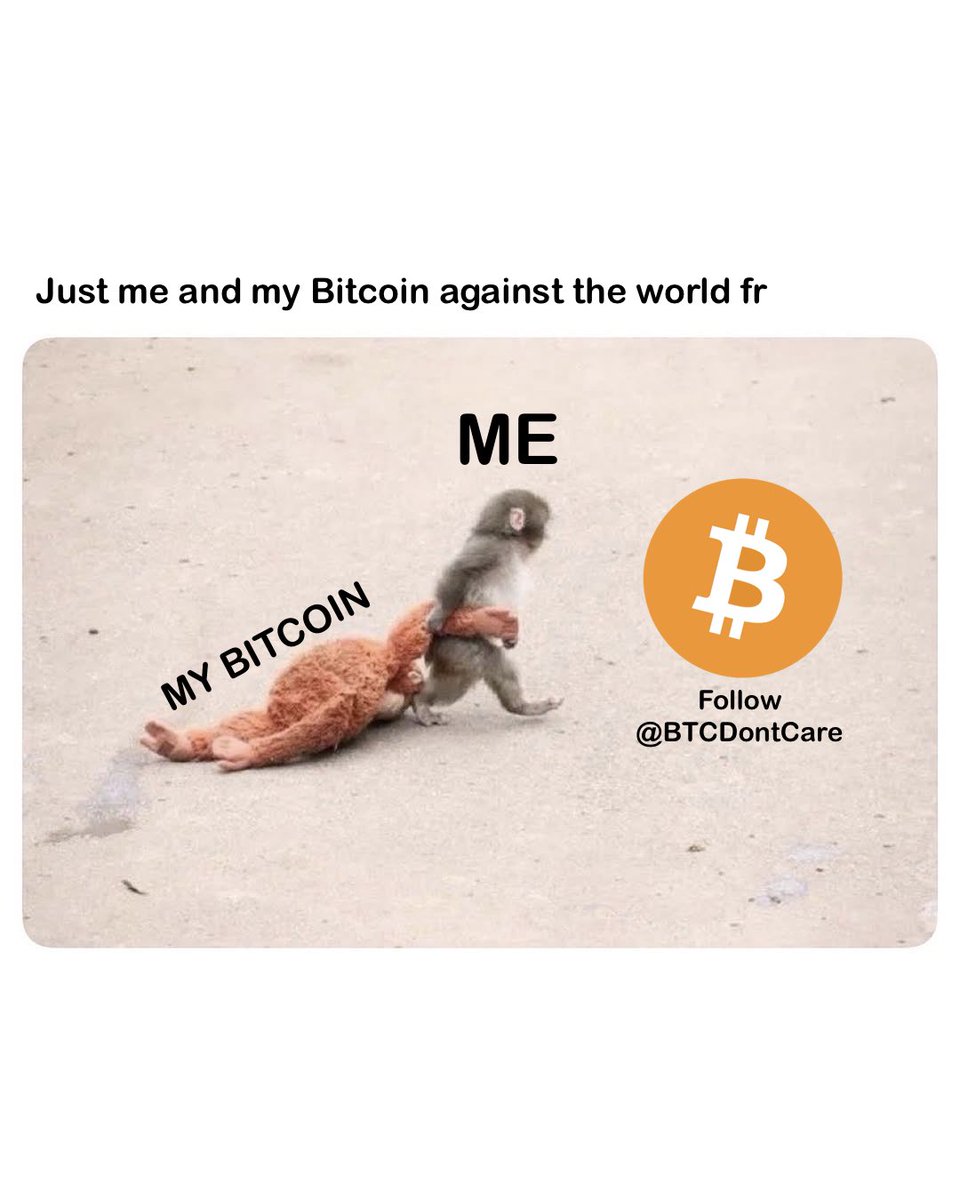 Just me and my Bitcoin against the world fr 

#Bitcoin | $BTC