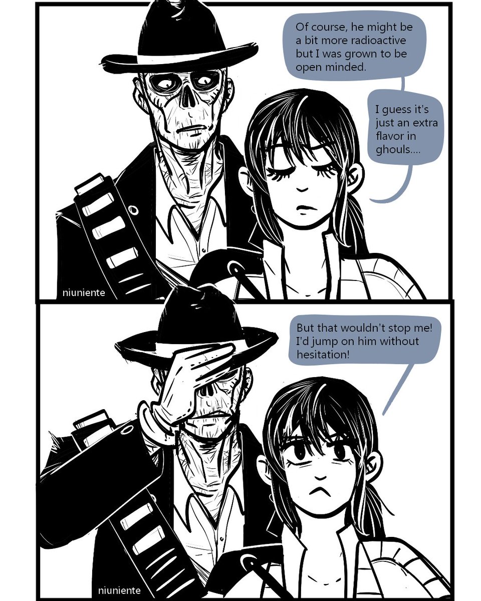 niuniente's tweet photo. I bet that people who hang with ghouls get called by names.

 #ghoulcy #fallout #niudraw https://t.co/vbtX4UxiIj
