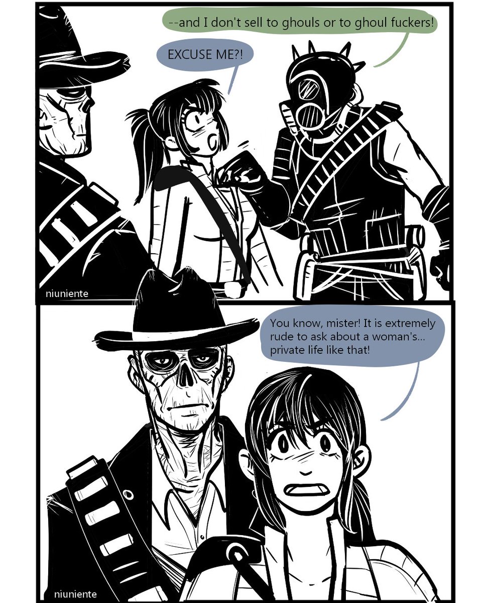 niuniente's tweet photo. I bet that people who hang with ghouls get called by names.

 #ghoulcy #fallout #niudraw https://t.co/vbtX4UxiIj