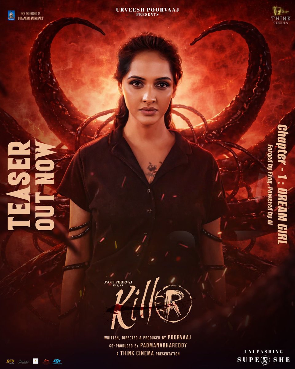 TheLeapKandula's tweet photo. #SuperSHE @Jyotipoorvaj brings an action storm full of epic madness ❤️🔥
Enter the sci-fi and mysterious world of #Killer 💥
#KillerTeaser Out Now
▶️ https://t.co/3qhpGJjltM
#KillR - Get Ready for the War🤩
Written, Directed & Produced by #Poorvaaj
@manishgilada2 #Thinkcinema https://t.co/lFfiqw0rE5