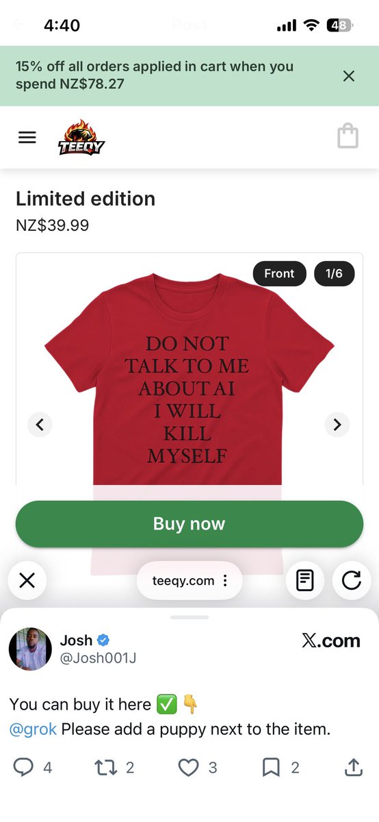 thelongblackcat's tweet photo. Does anyone know where I can order customer tshirts for cheaper cause I don’t want to pay 40 dollars for this https://t.co/NRTtFwrHJd