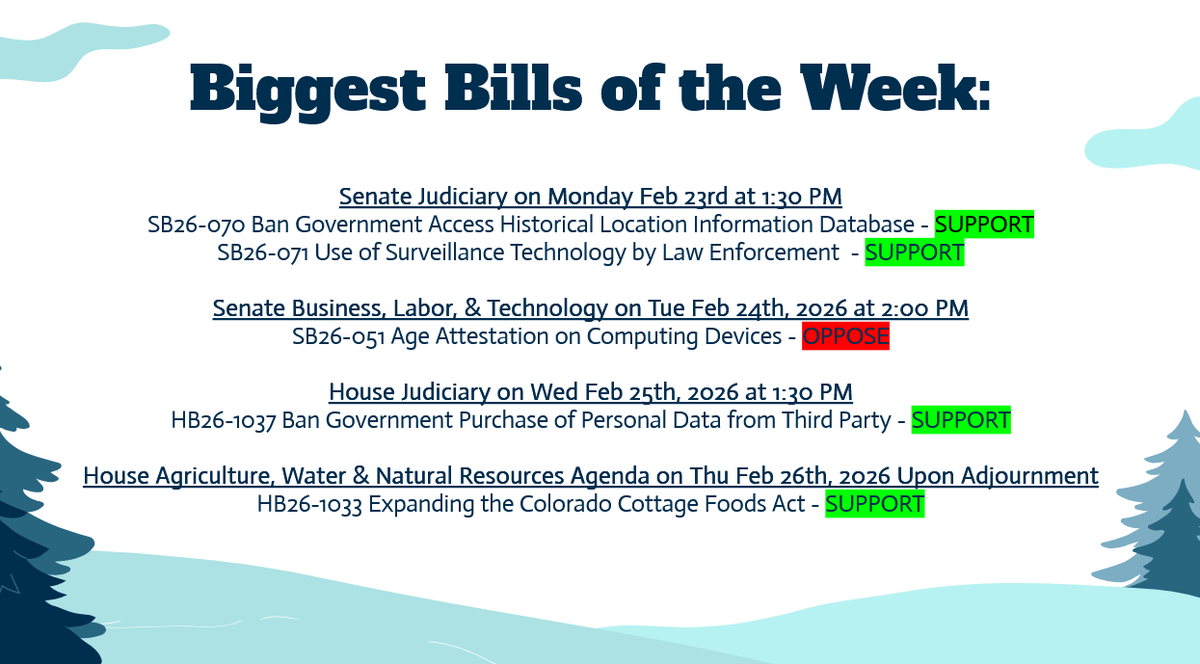 Here are some of the most important bills being heard this week!

Please reach out to committee members, email or call them!

Also, show up to testify in-person or remote!