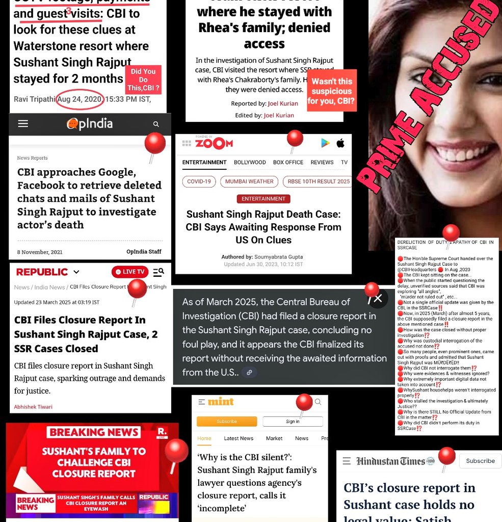 itsShweta211031's tweet photo. Why Chargesheet Overdue In SSRcase?
@CBIHeadquarters
When a case of such national importance remains without a filed chargesheet for a prolonged period,
serious legal concerns arise.

Public Reject CBI's Bogus Closure Report
#ArrestRheaChakraborty
#JusticeForSushant️SinghRajput https://t.co/Lbsoc1NXty
