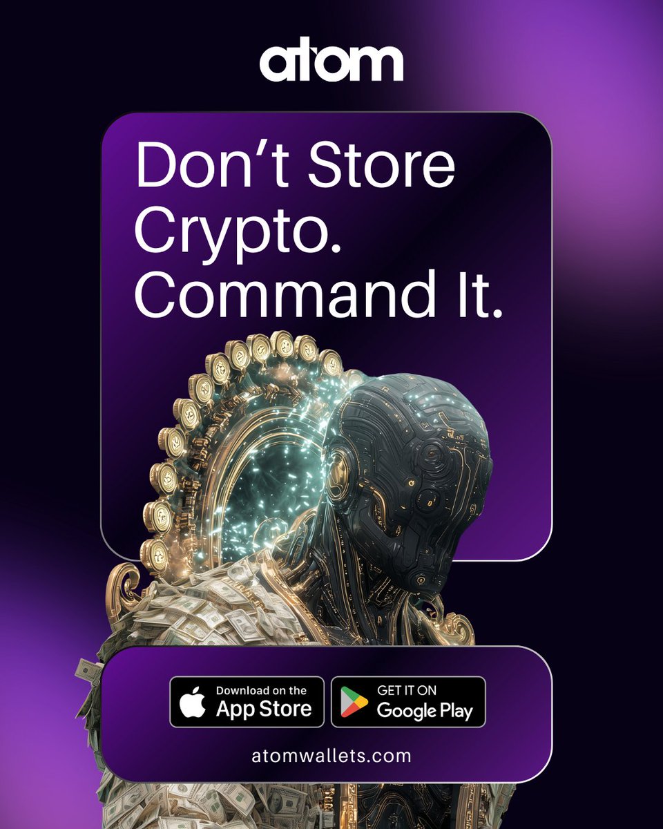 AtomWallets's tweet photo. Control your crypto. Don’t just store it.

Atom Wallet transforms the way you manage digital assets — giving you full ownership, advanced security, and seamless multi-chain access in one powerful platform.

Download now and take command of your crypto future.

🌐 https://t.co/wBmvwiloaf

#AtomWallets  #CryptoWallet  #Web3Wallet