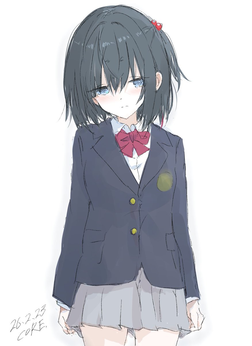 「制服rkgkクラスで目立たない少女」|COREのイラスト
