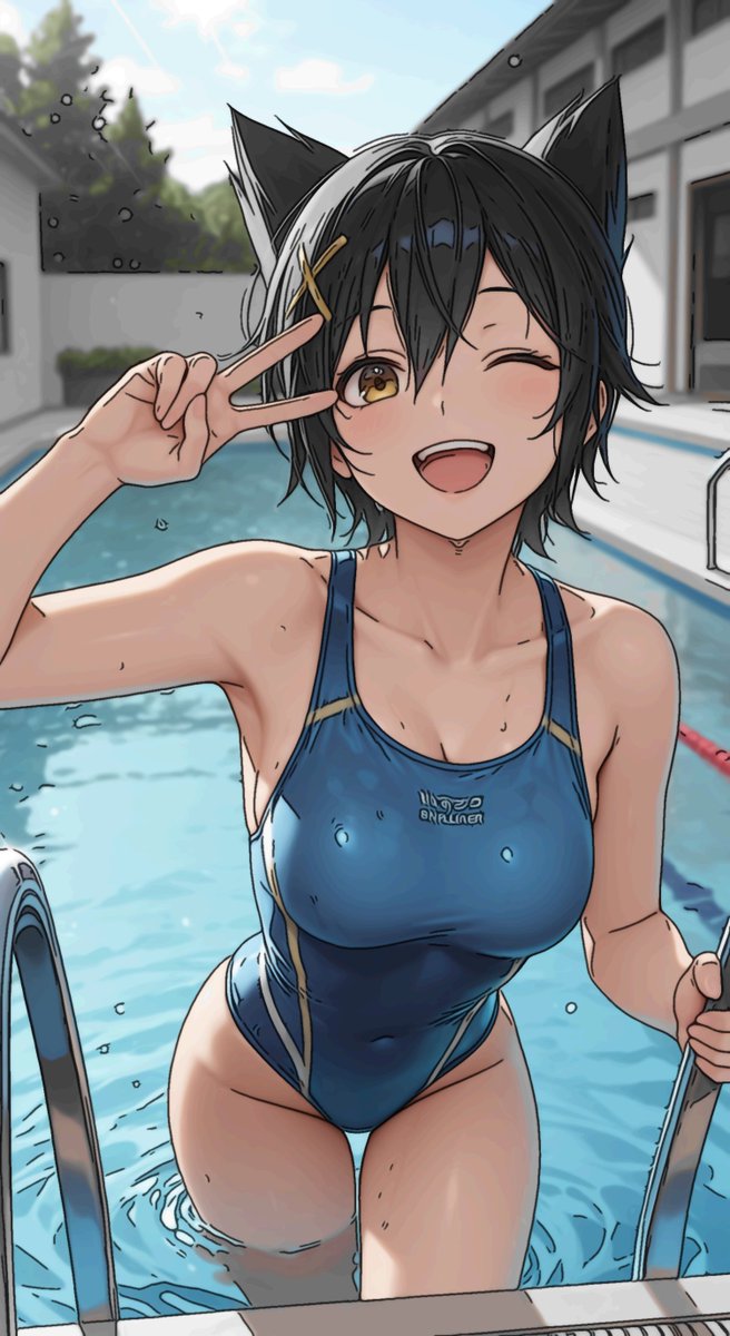 こんにちは～
ちょっと雑談ですが、  
最近はX君が水着に対して少し厳しくなっているようです。   
水泳は体を鍛える運動の一つであり、競泳水着はそのための衣装の一つです。   
どうか色眼鏡で見ないでいただければと思います。