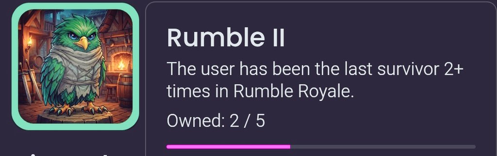 Finally got two rumble badge 3 more left to grab

Winning a rumble is like a winning war RAFA_AI community

How many rumble badges do you have??

<a href="/RAFA_AI/">RAFA Finance</a> <a href="/Metamorfozzz_/">Metamorfozzz</a>
