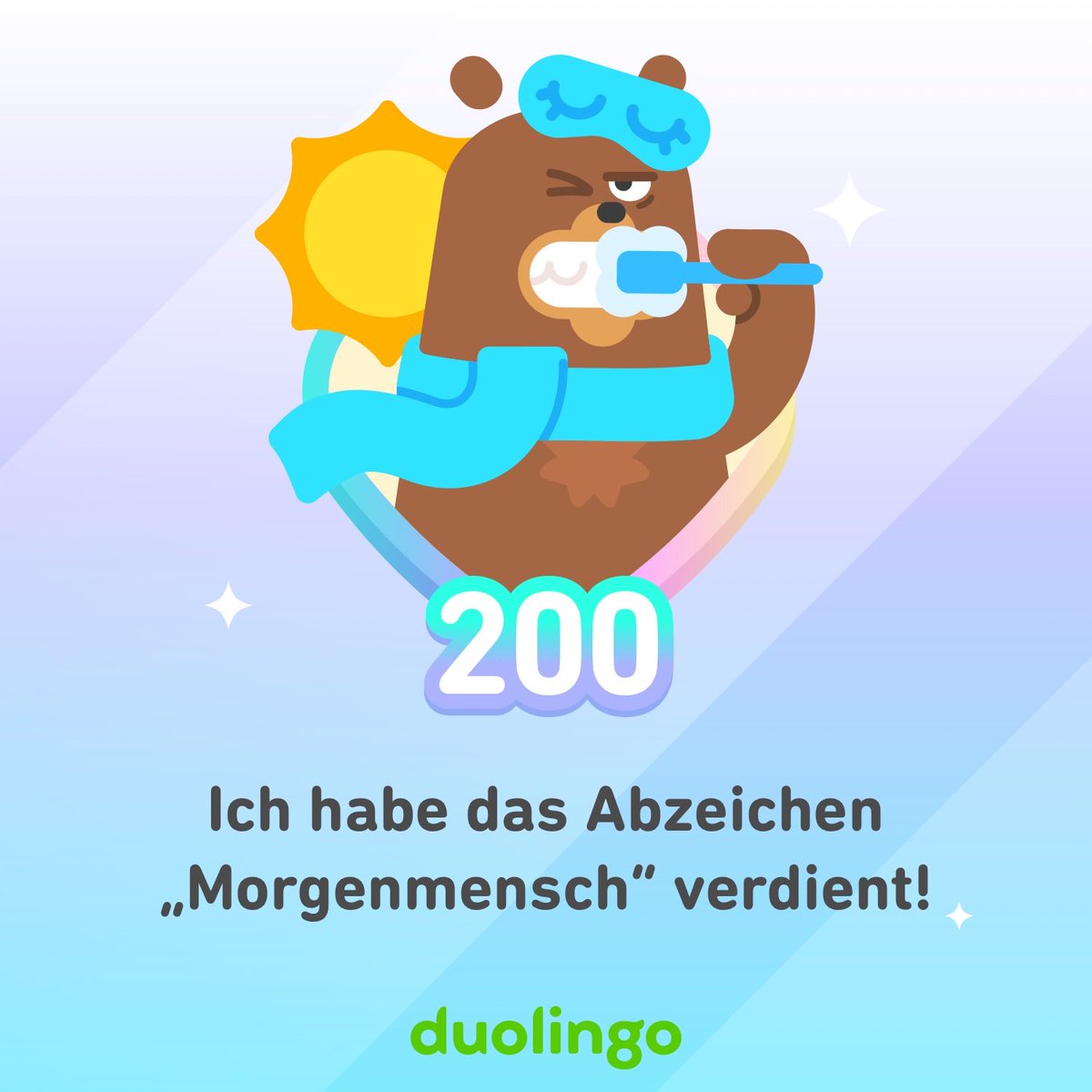 The619Master29's tweet photo. Ich habe auf Duolingo ein Abzeichen erarbeitet! Duolingo ist kostenlos, macht Spaß und funktioniert. https://t.co/mLfcfMEksl