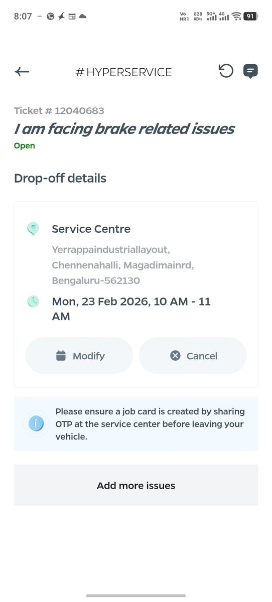 jaykrishnameher's tweet photo. @bhash @OlaElectric i m at the service centre location for service as per appointment slot given by ola but there is no service centre here. https://t.co/ZWKgr3e6ro