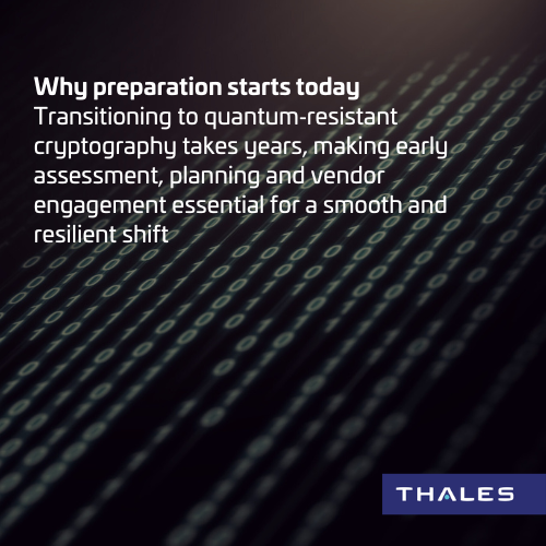 ThalesDigiSec's tweet image. The shift to post‑quantum #cryptography takes years, so preparation starts today 🕒🔐

Explore the steps to build long‑term resilience in our article 👇
thls.co/B28K50YibYP